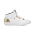 Sneakers alte bianche con dettagli laminati oro Lora Ferres, Donna, SKU w014000359, Immagine 0